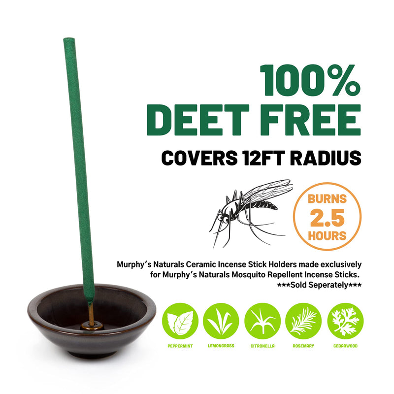 Murphy’s Naturals Mosquito Repellent Incense Sticks | DEET Free with Plant Based Essential Oils | 2.5 Hour Protection | 12 Sticks per Tube Green 1