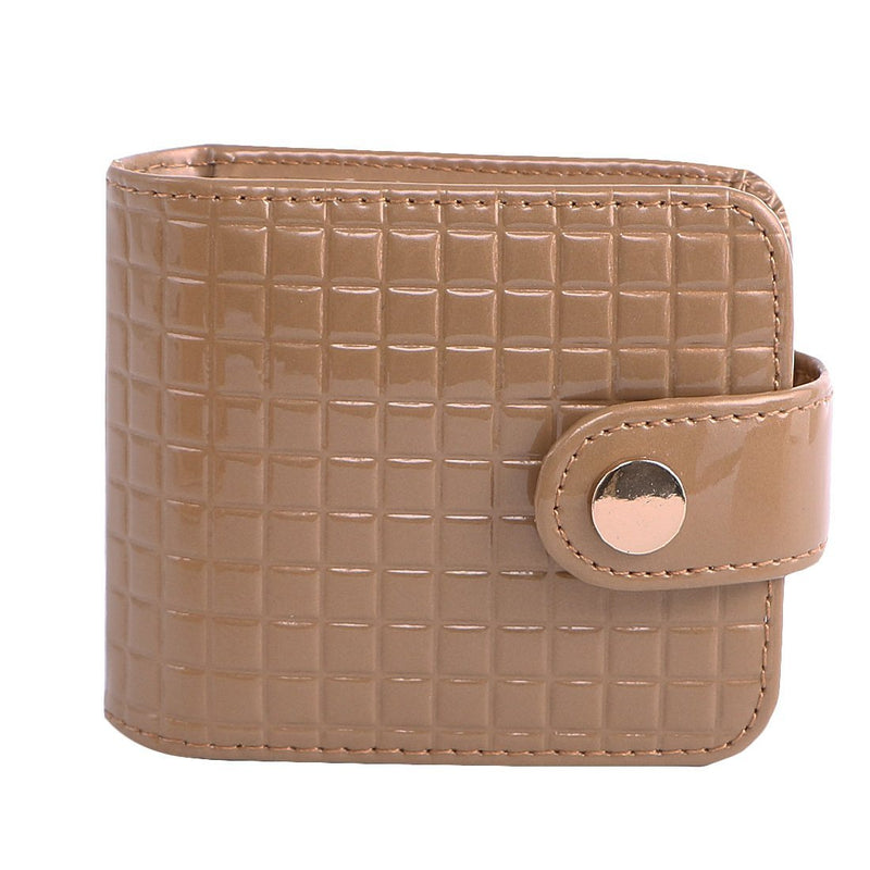 kilofly Genuine Leather Double Lipstick Case Cosmetic Makeup Holder + Gift Box Light Brown