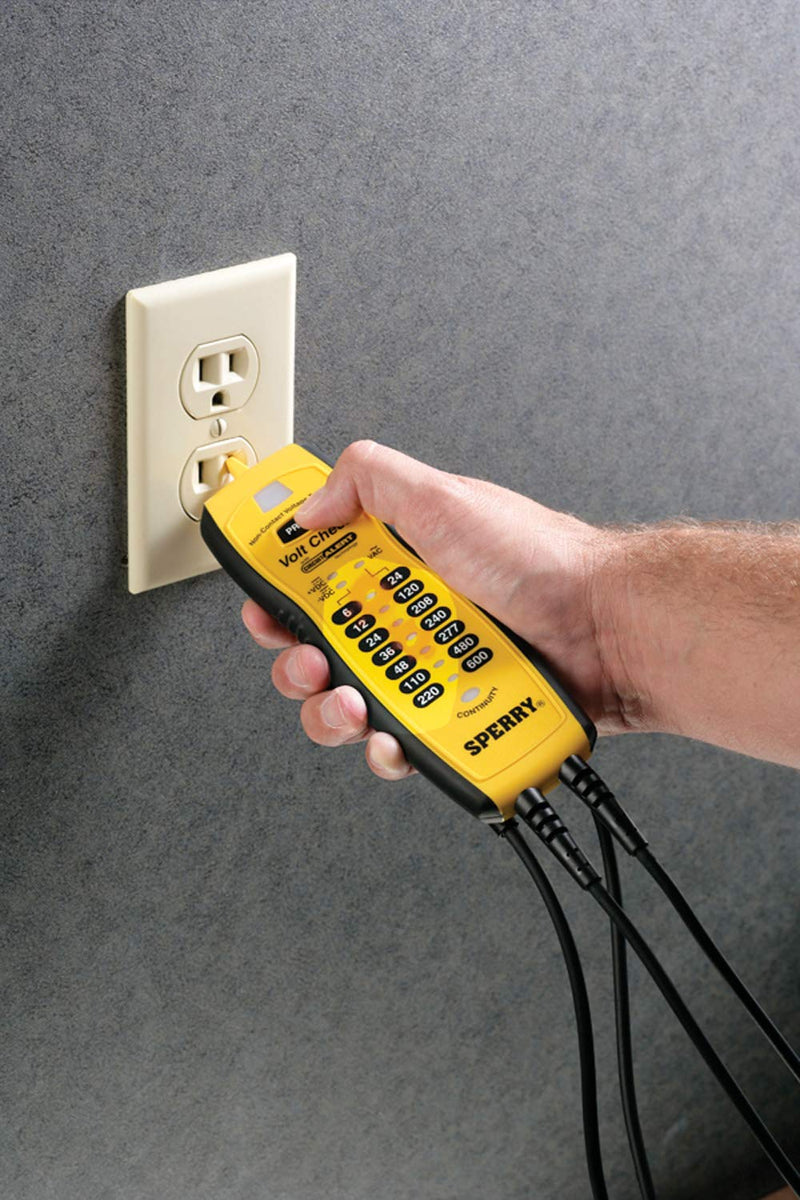 Sperry Instruments VC61000 Volt Check Voltage & Continuity Tester, Black & Yellow