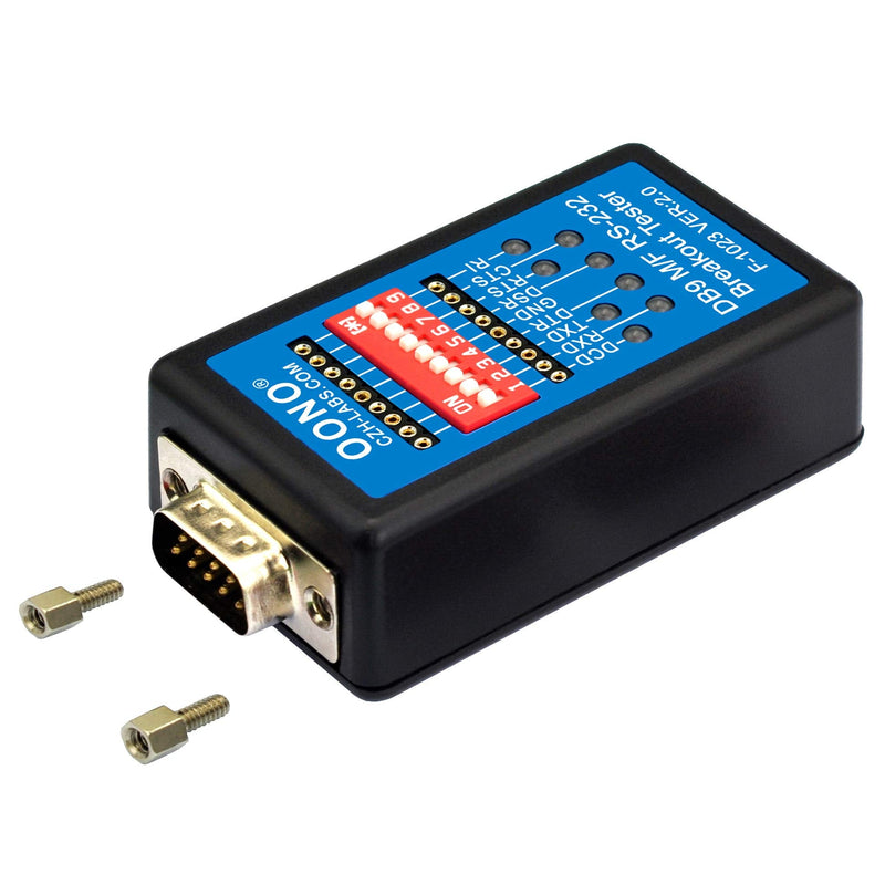 RS232 Breakout Tester LED Monitor, DB9 Male to Female Breakout Module