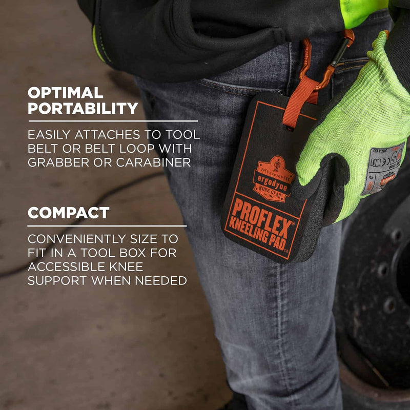 Ergodyne ProFlex 365 Mini Kneeling Pad with Glove Grabber, 4" x 6" x 1