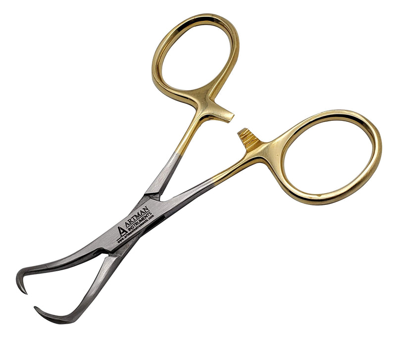 Towel Clamp Backhaus Forceps Gold Plated 3.5" Medical Surgical Instrument ARTMAN