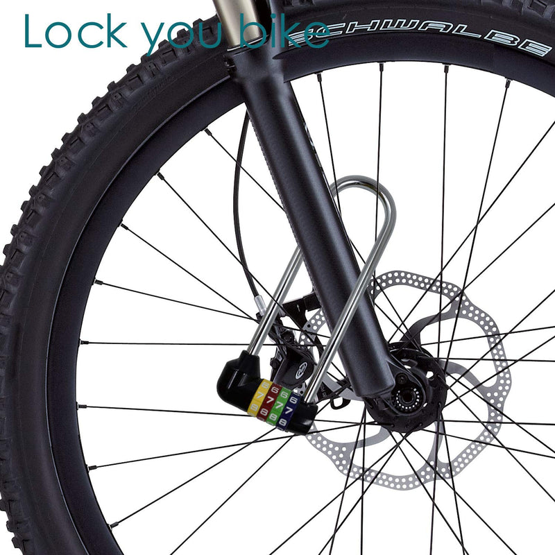 5 inch (12.5cm) Long Shackle Beam Gym Locker Lock, 4 Digit Combination Lock,Safety Padlock for Cabinet Door Handles Bike School Gym Locker,Sports Locker,Fence,Toolbox,Case,Hasp Storage,Box
