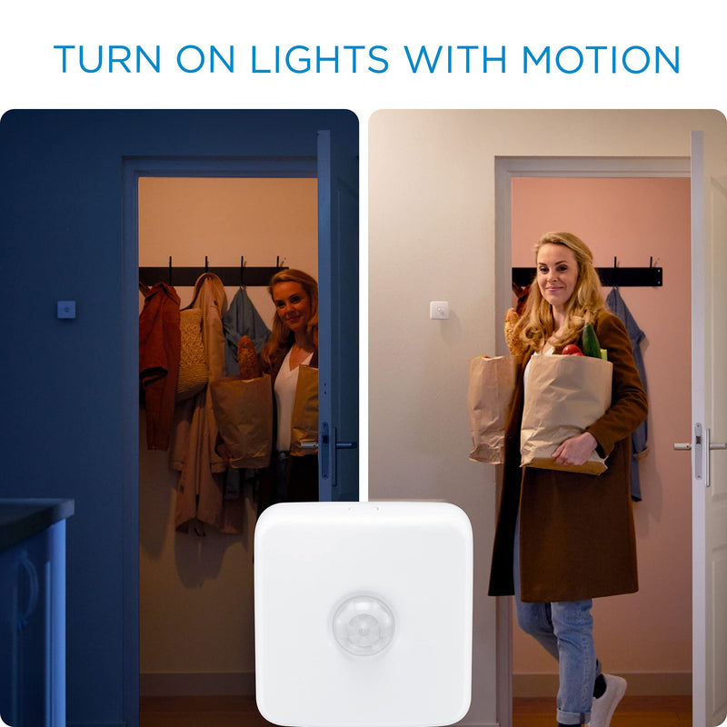 WiZ Connected 2-Pack WiFi Motion Sensor for Lights, Compatible with Alexa and Google Home Assistant, White 2 Pack