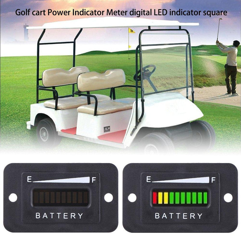 Qiilu Battery Fuel Gauge Indicator for Battery Powered Equipment Golf Cart(12/24V) 12/24V