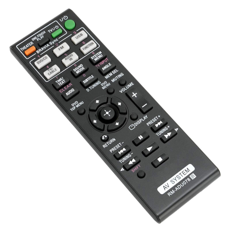 New Replace RM-ADU078 Remote Control RMADU078 fit for Sony DVD Home Theater AV System HCD-DZ610 DAV-DZ170 DAV-DZ171 DAV-DZ175 RM-ADU079 DAV-TZ210 DAV-TZ510 DAV-TZ710 HBD-DZ170 HBD-DZ171 HBD-DZ175