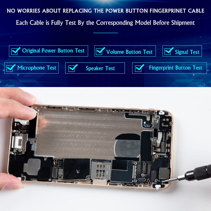 Fingerprint Sensor Flex Cable for Samsung Galaxy A32 5G SM-A326U SM-A326F Power On Off Button Flex Cable Replacement with Tools