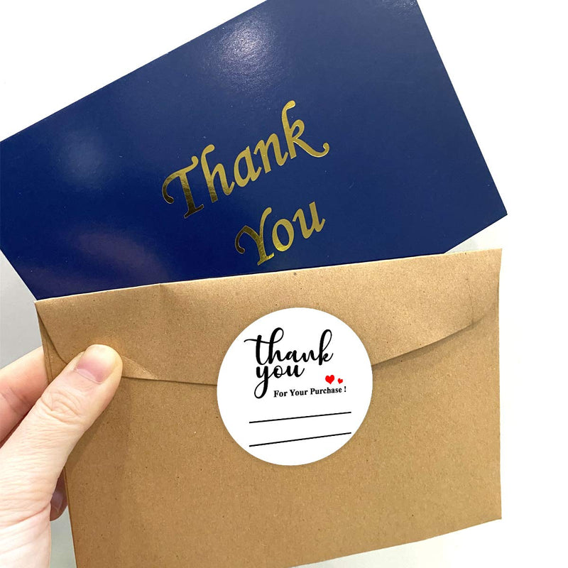 Thank You for Your Purchase Stickers,Thank You Labels with Lines,Writable Stickers for Business,Bakery,Cafe,Boutiques,2 Inch 500 Pcs Per Pack