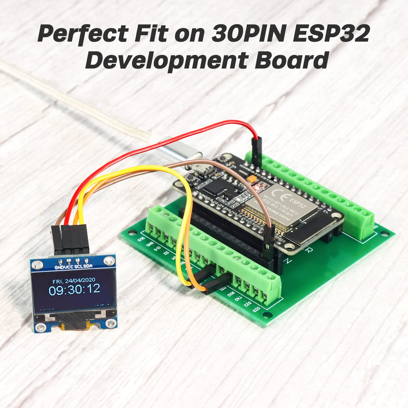 KeeYees ESP32S ESP32 Development Board 2.4 GHz Dual Core WLAN WiFi + Bluetooth 2-in-1 Microcontroller ESP-WROOM-32 Chip for Arduino (30PIN, 2PCS) 30 PIN