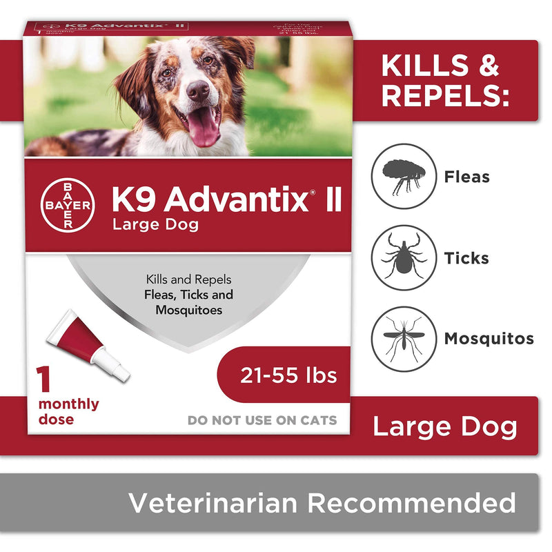 K9 advantix II Flea and Tick Prevention for Large Dogs, 21-55 Pounds 1-pack