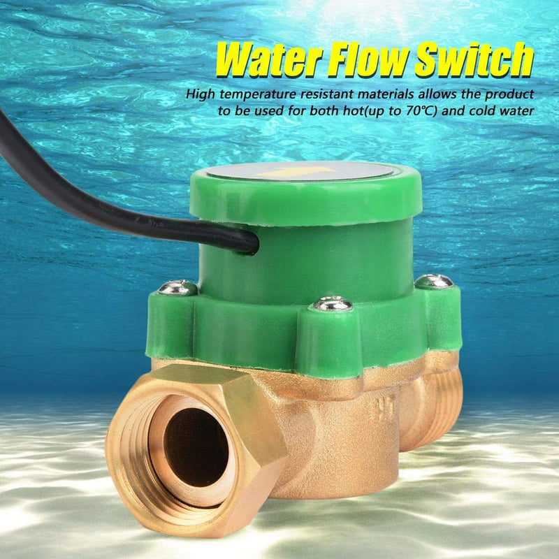 Water Flow Switch,G1/2-G1/2 Thread Water Pump Flow Sensor Electronic Pressure Automatic Control Switch 220V
