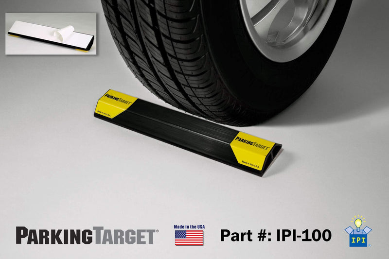 IPI-100: Parking Target - Parking Aid Protects Car and Garage Walls - Easy to Install – Peel and Stick - Only 1 Needed per Vehicle – Mom and Dad and USA Decals Included – Parking Gadget Great Gift