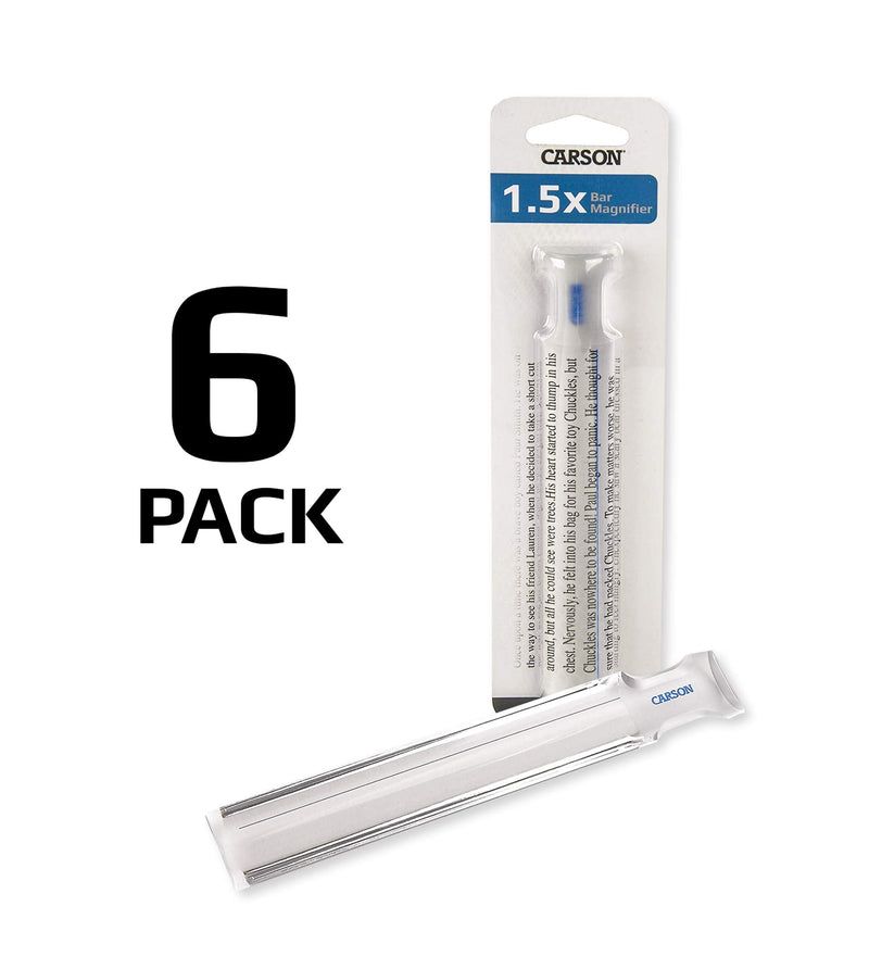 Carson MagniRead 1.5X Bar Magnifier (MR-25) Set of 6