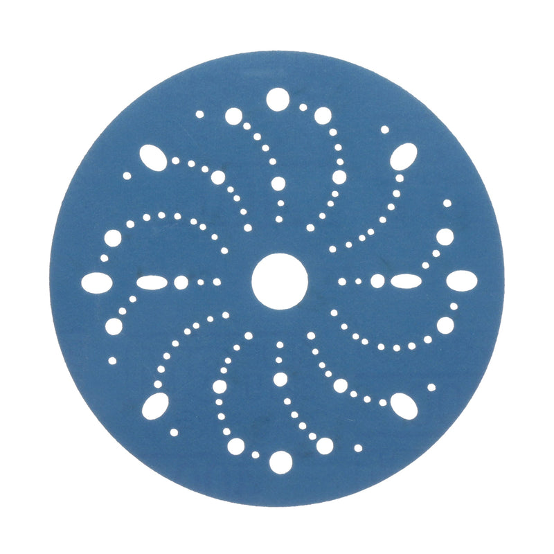 Hookit 3M Blue Abrasive Discs 36181, Multi-Hole, Primer Sanding, E-Coat Sanding, Paint Preparation, 6 in, 400 Grade, 50 Discs/Carton, One Size