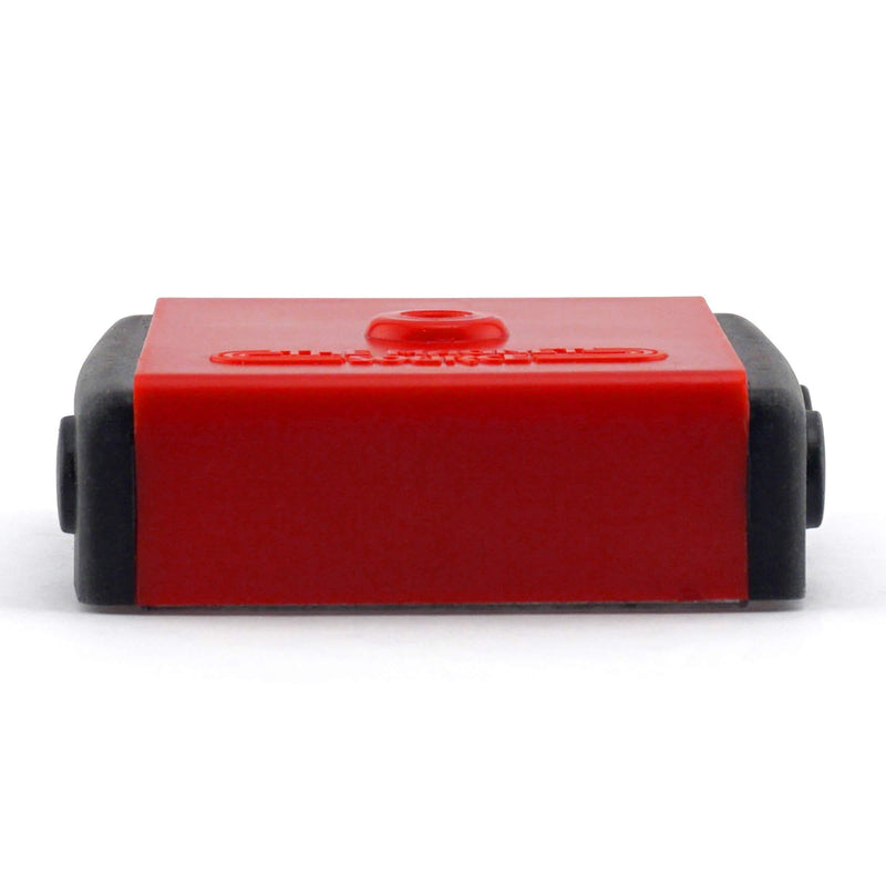 Master Magnetics 07504 Retrieving and Holding Magnet, Durable Plastic, 40 lb, 2.375" Length, 2.375" Width, 0.75" Height with Eyebolt, Nuts and Magnetic Shields, Red/Black