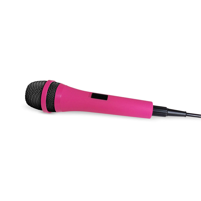 Singing Machine SMM205P Karaoke Machine Uni-Directional Dynamic Microphone with 10-Foot Cord Pink