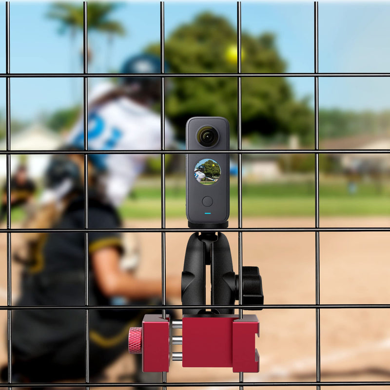 Smartphone Fence Mount- Tennis Camera Fence Mount for iPhone & Android,Mevo Start and More Action Camera,Phone Camera Holder for Tennis & Pickleball Training,Tennis Training Equipment Accessories