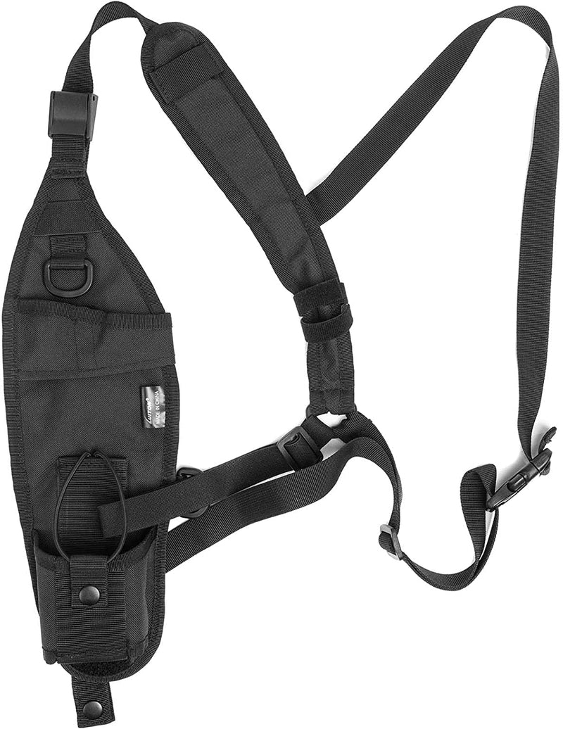 LUITON Radio Shoulder Holster Left Side Chest Harness Holder for Two Way Radios Walkie Talkie Rescue Essentials