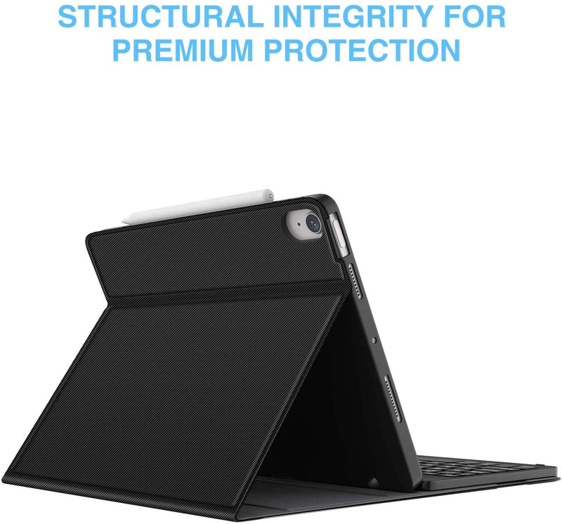 iPad Air 4th Generation Case with Keyboard, iPad Pro 11 Keyboard Case 2018 - Detachable Wireless Keyboard - Pencil Holder - Flip Stand Cover for iPad Pro 11 1st Gen/iPad Air 4 10.9 Inch 2020, Black Air 4 10.9"2020/11" 2018