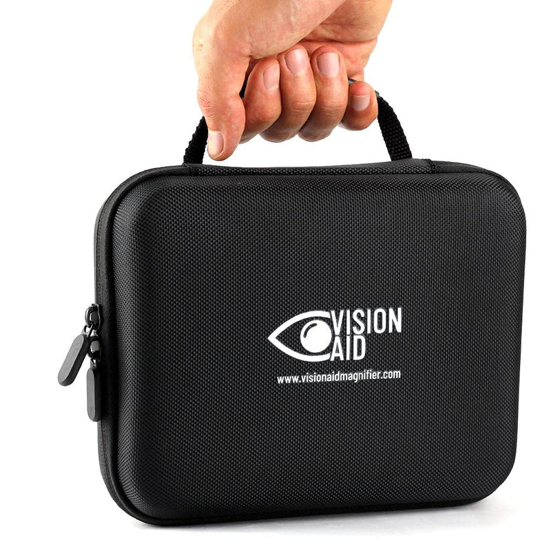 Vision Aid Magnifying Glasses with Light for Close Work, Illuminated Hands Free Headband Magnifier Goggles with Storage Case for Hobby Painting Reading Coin Watch Bead Jewelry