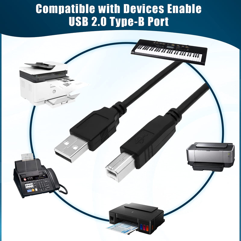 Inovat Replacement 10FT USB PC Data Transfer Host Cable Cord Printer Cable for Williams Legato 88-Key Digital Piano