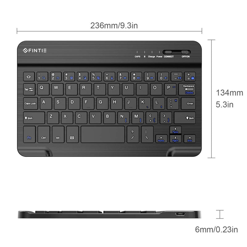 Fintie 7-Inch Ultrathin (4mm) Wireless Bluetooth Keyboard for Android Tablet Samsung Galaxy Tab E/Tab A/Tab S, ASUS, Lenovo and Other Android Devices