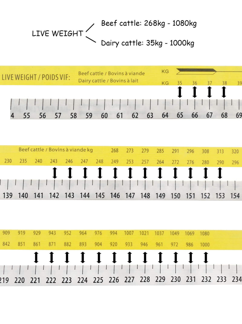 WIN TAPE Professional Cattle Weightband Weight & Height Tape Measure (Blue)