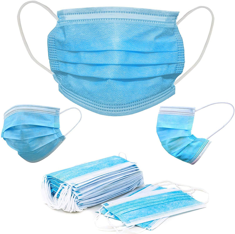 Face Mask - Breathable, Premium Designed Mask with Longer Earloops Disposable Mask for Indoor and Outdoor Use 100 Count (Pack of 1) Blue