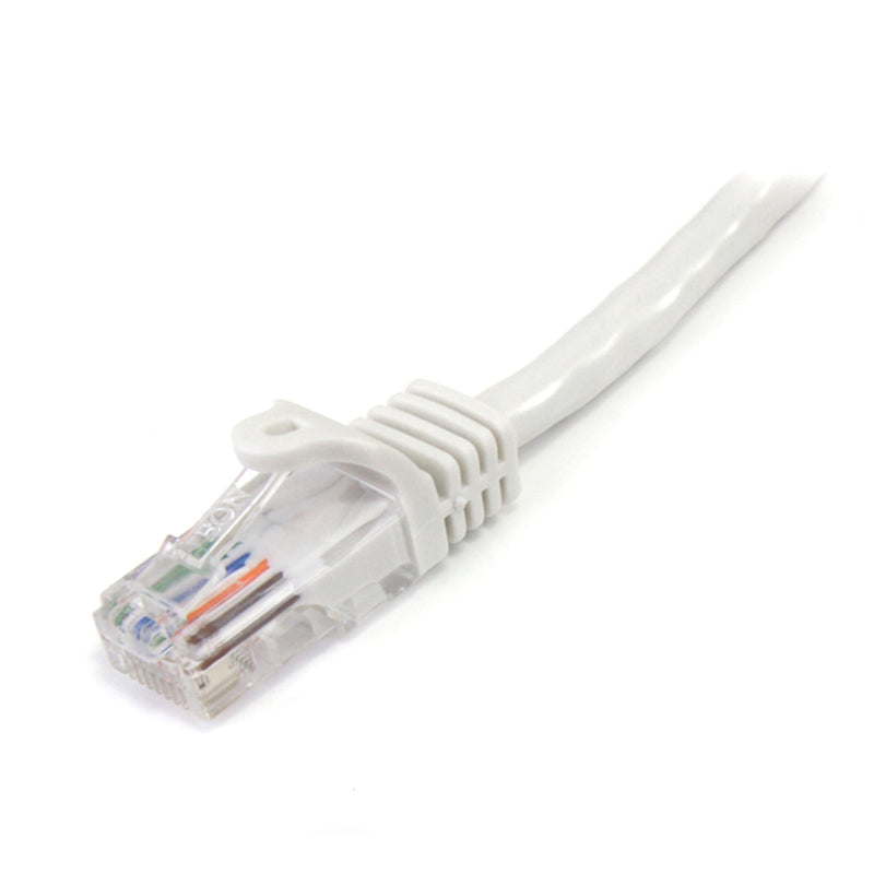 StarTech.com Cat5e Ethernet Cable - 25 ft - White- Patch Cable - Snagless Cat5e Cable - Long Network Cable - Ethernet Cord - Cat 5e Cable - 25ft (45PATCH25WH)
