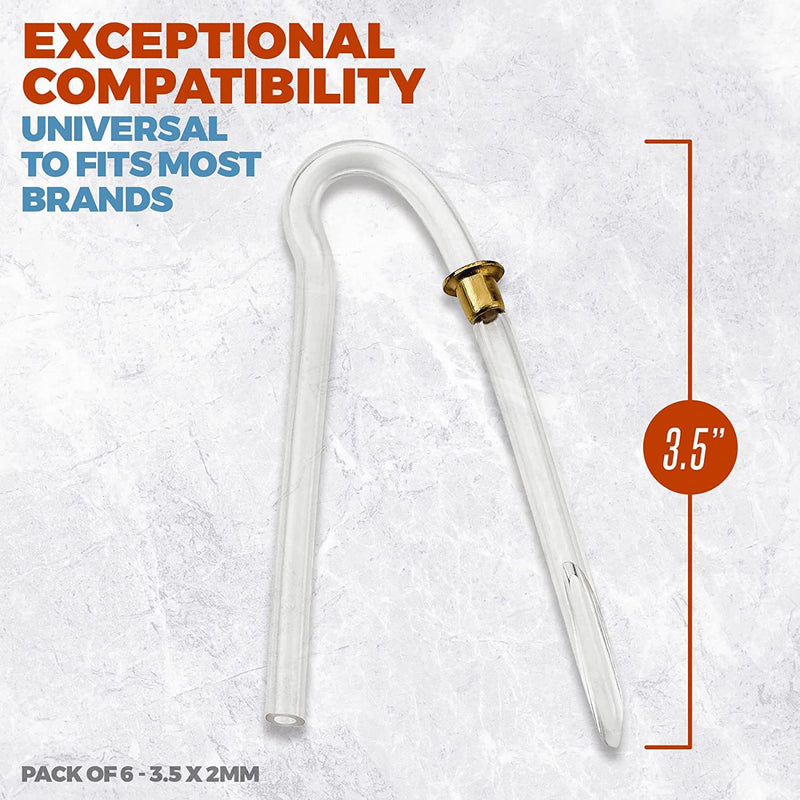 Hearing Aid Tubes - Size #13 Preformed BTE Earmold Tubing - (Pack of 12) 3.5 x 2mm with Gold Tube Lock Replacement Tube - Flexible Medium Wall Tubes Compatible with Most Hearing Aid Brands