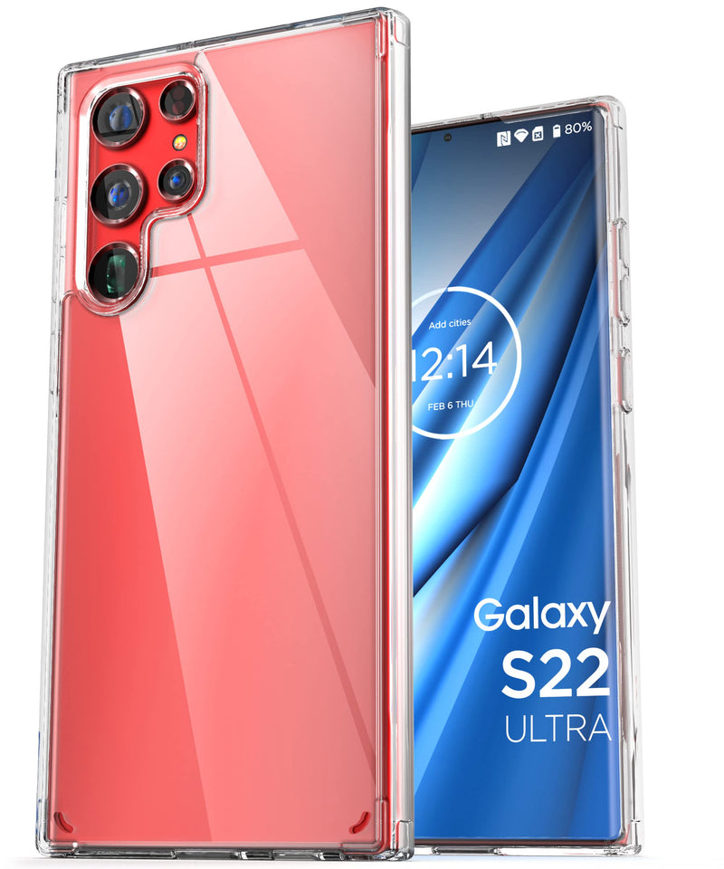 Encased Crystal Clear Belt Case for Samsung Galaxy S22 Ultra (6.8") Showcase Crystal-Back with Holster Clip (2022 Release)