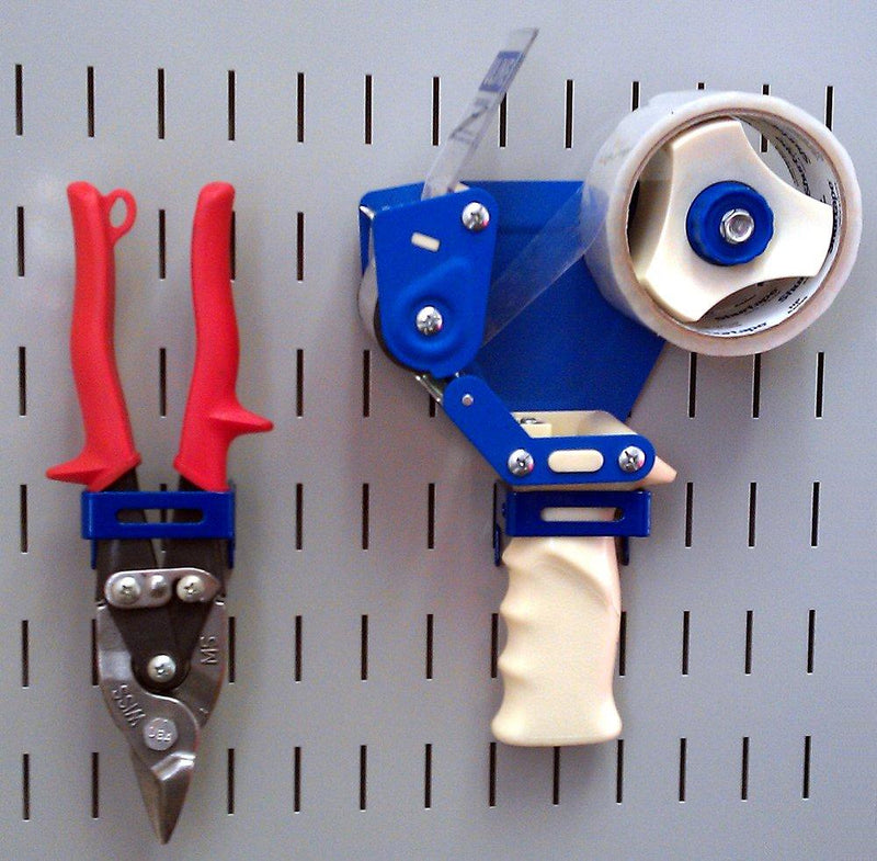 Wall Control Pegboard 2in x 2in C-Bracket Slotted Metal Pegboard Hook for Wall Control Pegboard and Slotted Tool Board â€“ Blue
