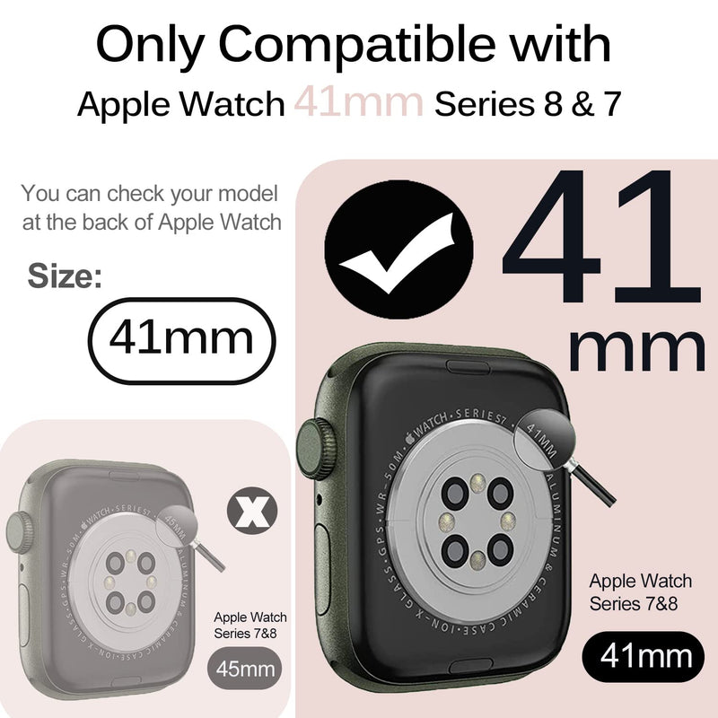 Miimall Compatible Apple Watch Series 8 41mm Case with Screen Protector Anti-Scratch Shockproof Hard PC and Tempered Glass Film Bumper Case for Apple Watch 41mm Series 7 & 8 (Rose Gold) Rose Gold For Apple Watch 7/8 41mm