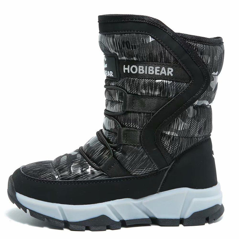GUBARUN Boys Snow Boots Winter Waterproof Slip Resistant Cold Weather Shoes (Toddler/Little Kid/Big Kid) 5.5 Toddler Black 1