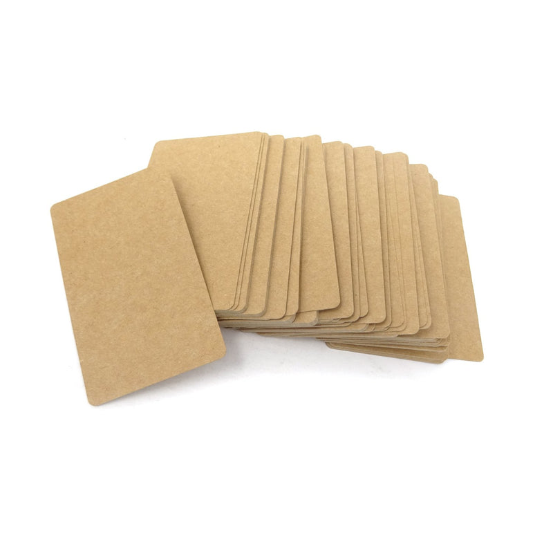 Honbay 100PCS Blank Kraft Paper Message Cards Word Cards Business Cards DIY Gift Cards