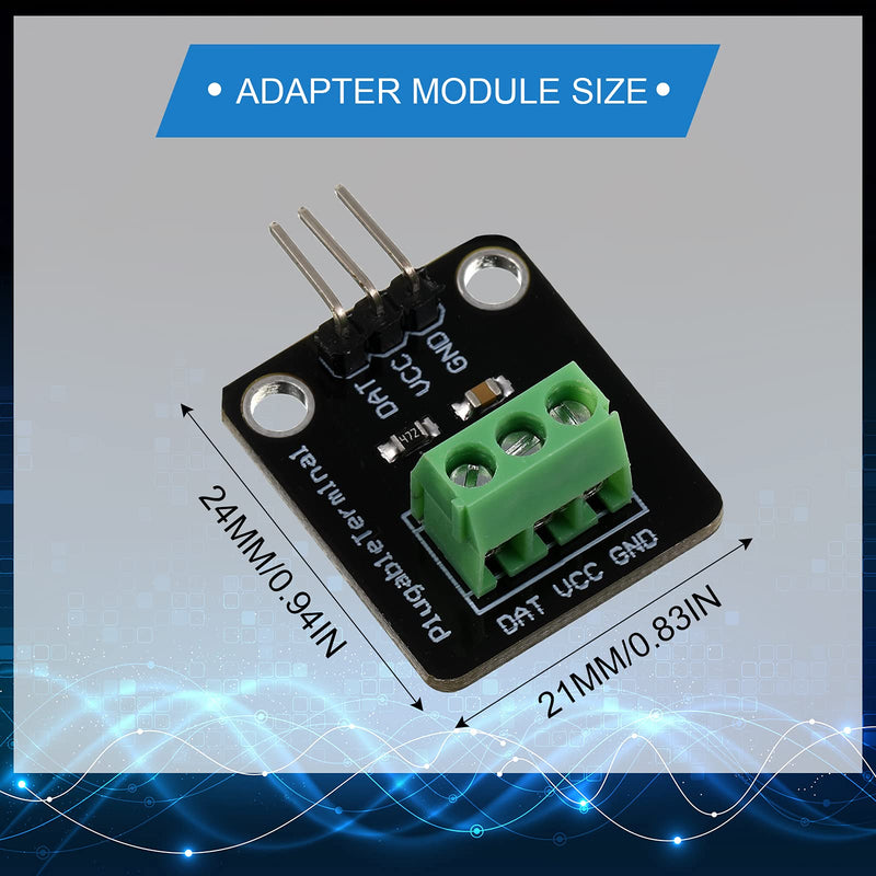 4 Sets DS18B20 Temperature Sensor Module Kit with 1 m/ 3.2 Ft Waterproof Digital Stainless Steel Probe -55 to +125 Degrees Celsius, Compatible with Raspberry Pi