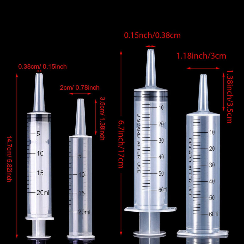 4 Packs Plastic Syringe with Measurement Oral Liquids Measuring Syringes Without Needle for Resin Epoxy Dispensing Watering Refilling