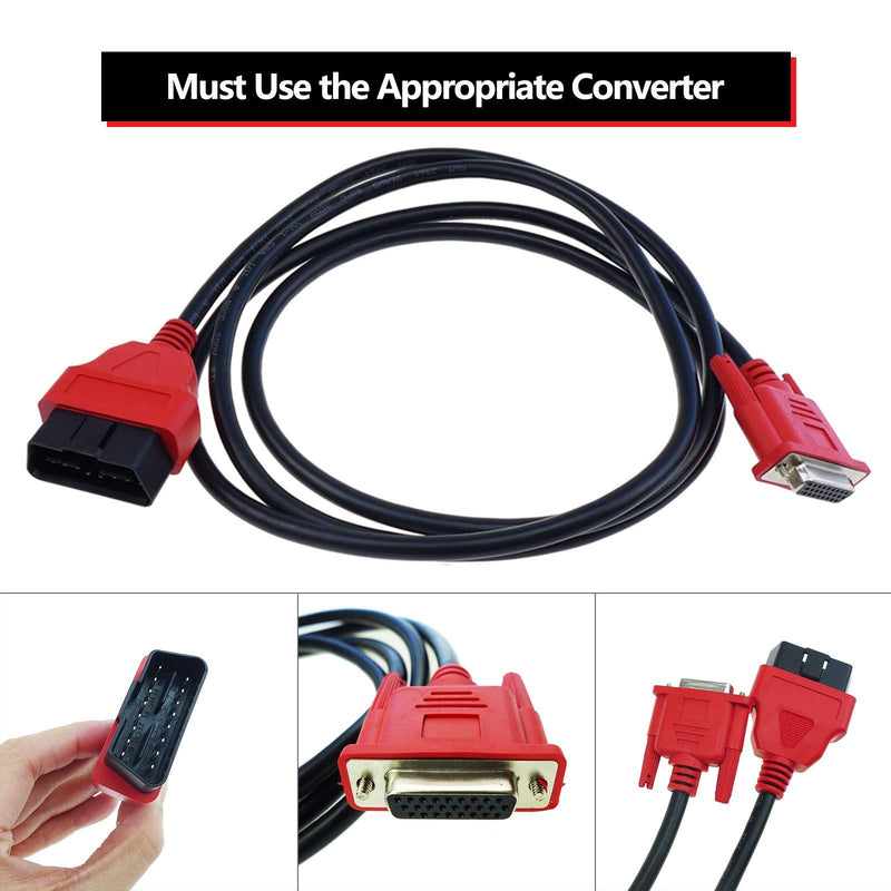 AutoGrills DA-4 OBDII Cable Adaptor for Snap-on Solus Ultra EESC318 Scanner Main Test OBD2 Connector Cable Scan Tool, EAX0068L00C, EAX0068L26A, 6-FT Long