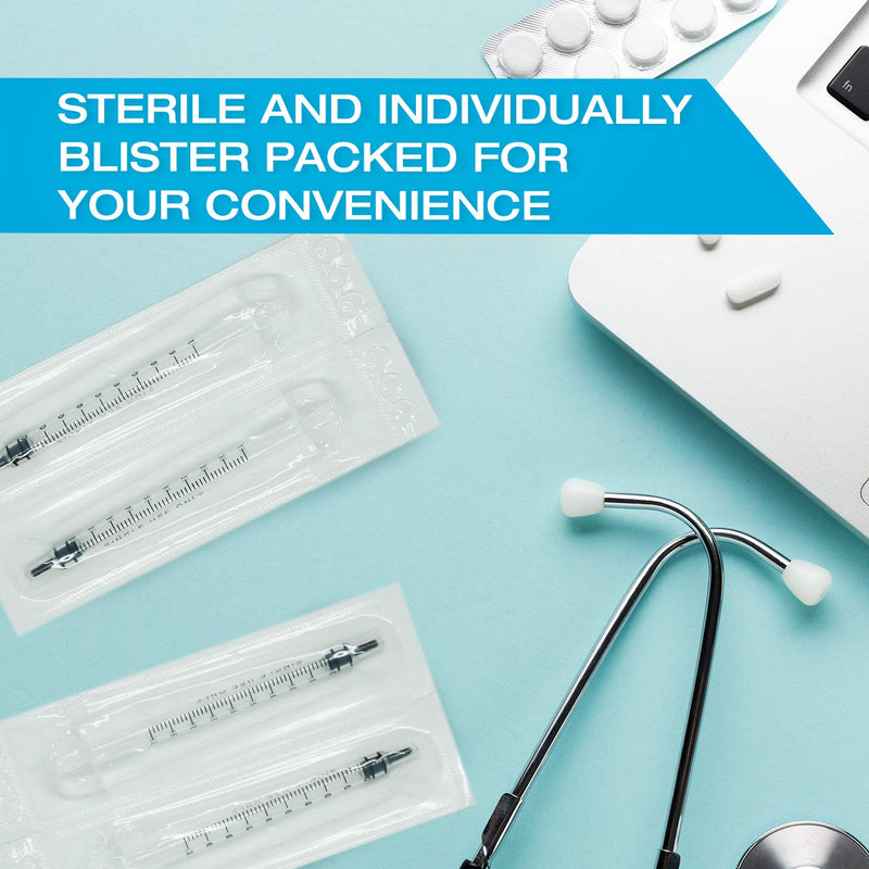 5ml Oral Dispenser Syringe with Cover 100 Pack by Tilcare - Sterile Plastic Medicine Droppers for Children, Pets & Adults – Latex-Free Medication Syringe Without Needle - Syringes for Glue and Epoxy