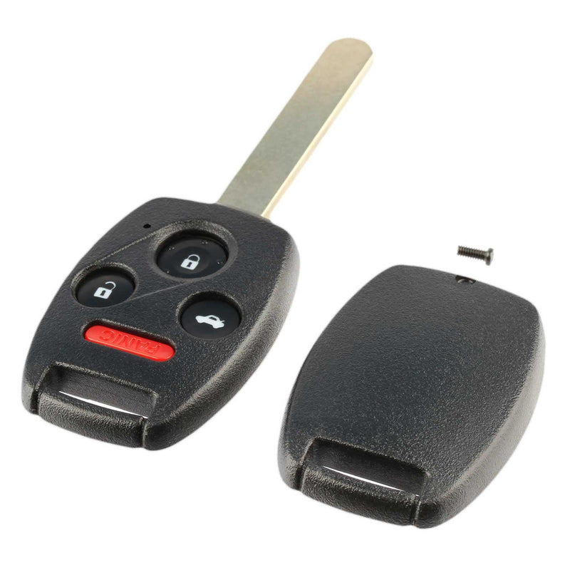 Key Fob Keyless Entry Remote Shell Case & Pad fits Honda Accord Civic Pilot (KR55WK49308, MLBHLIK-1T, N5F-S0084A) h-nslot-4b-gut-case