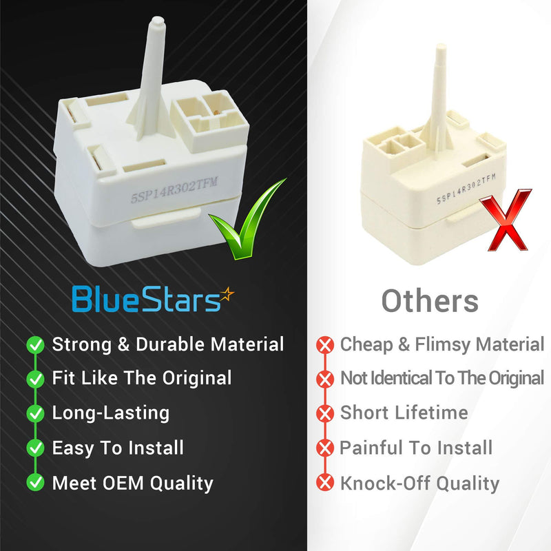 Ultra Durable 2188830 Refrigerator Compressor Relay & Overload Replacement by Blue Stars - Exact Fit for Whirlpool & Kenmore Refrigerators - Replaces AP3885081 2220475 PS993073 2188829 1177466