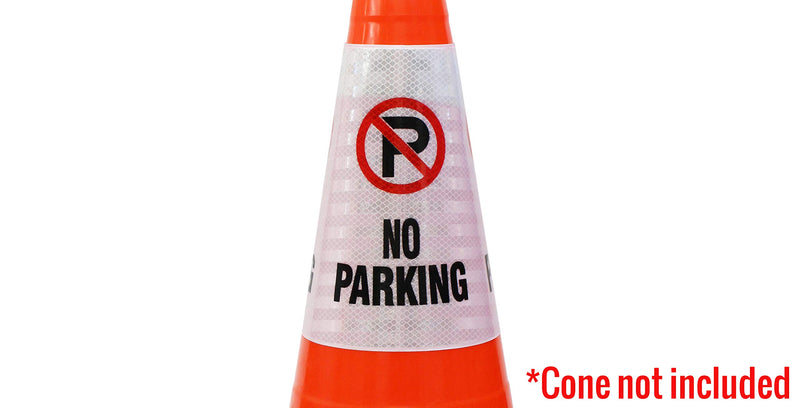Troy Safety, Cone-SLV1 “No Parking” Bright Reflective Cone Message Sleeve, Cone not Included. 1Pcs 1 Pcs No Parking
