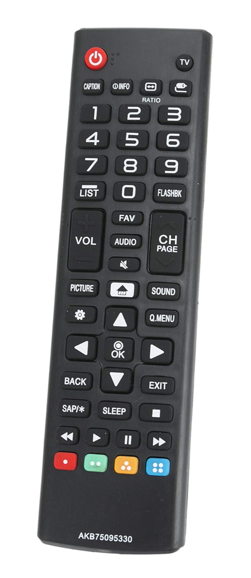 New AKB75095330 Replace Remote Control fit for LG 28MT42DF 28LJ400B 43LJ5000 43LJ500M 32LJ500B 28LJ400B-PU 32LJ500UB 32LJ500-UBLED 28LJ430B 28LJ400B-PU 32LJ500B-UB 43LJ5000-UB 43LJ500M-UB LCD TV