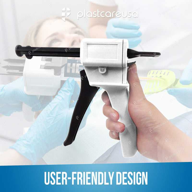 Dental 4:1/10:1 Impression Mixing Cartridge Dispenser Gun for 50ml 10:1 Material