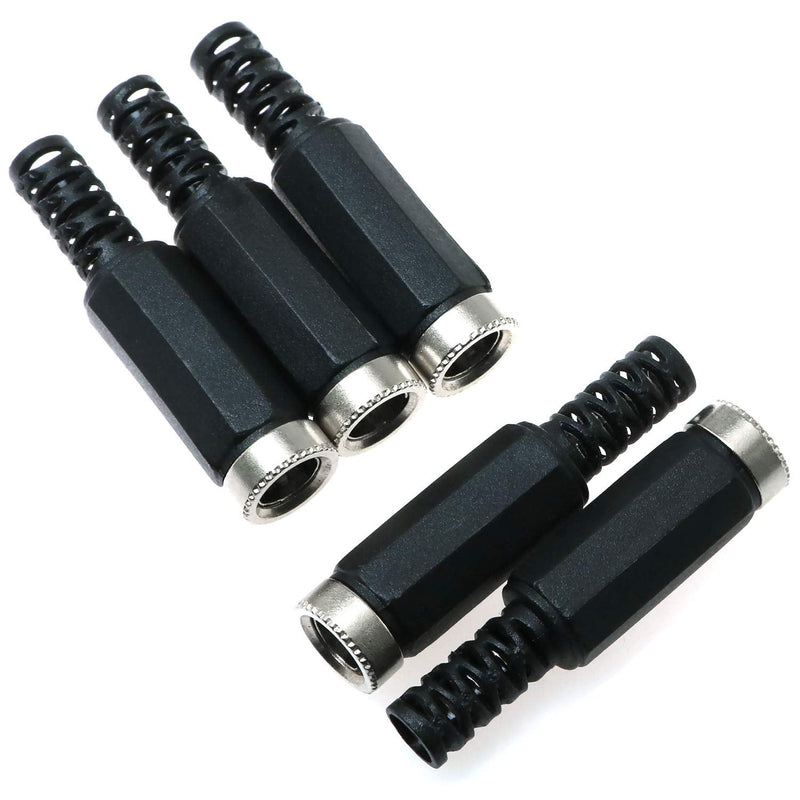 E-outstanding DC Socket 5PCS 5.5mm x 2.5mm Female DC Barrel Jack Solder Power Adapter for CCTV DVR Camera