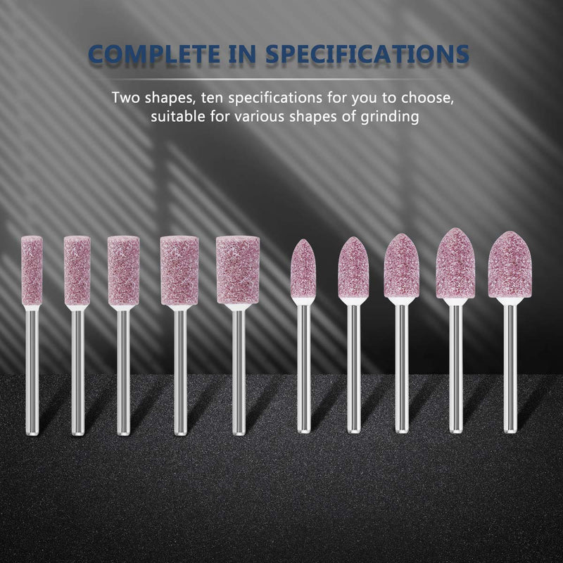 UEETEK 100pcs 3mm Shank Sanding Mandrel Mounted Grinding Polishing Tool (Pink)