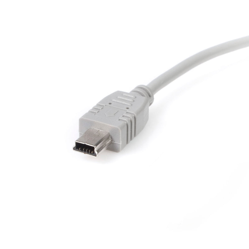 StarTech.com 3 ft. (0.9 m) USB to Mini USB Cable - USB 2.0 A to Mini B - Grey - Mini USB Cable (USB2HABM3) 3 ft / 1m Straight