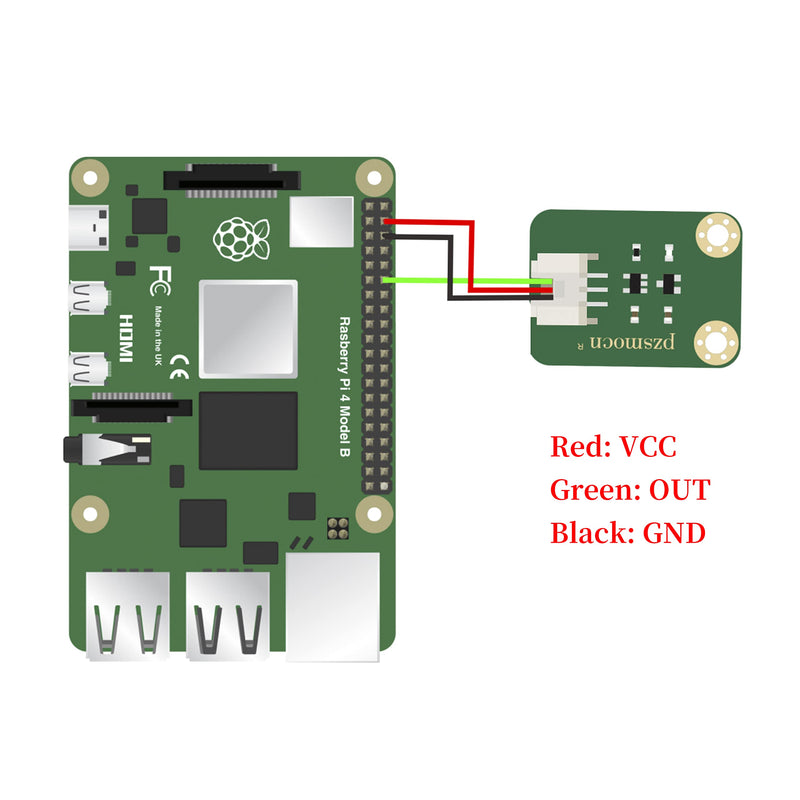 Pzsmocn Hall Sensor Compatible with Arduino and Raspberry Pi. Detection Range About 3cm (Detection Range Related to Strength of Magnetism), for Non-Contact Switch and Magnetic Related Project.