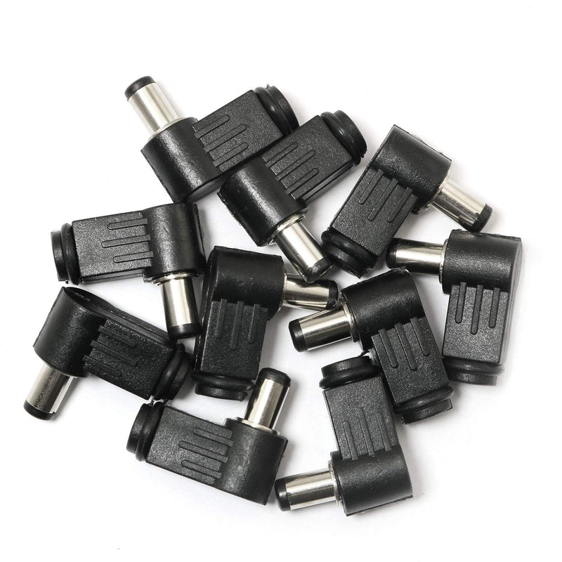 RLECS 10pcs Right Angle 5.5 x 2.1mm/0.22 x 0.08 inch DC Socket Jack Charger Power Plug Solder 90-Degree Elbow 5.5 * 2.1mm Power Plug