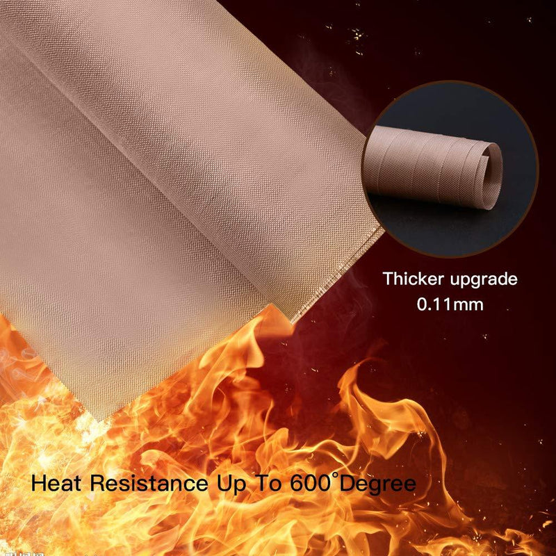 3 Pack PTFE Teflon Sheet for Heat Press Transfer Sheet Non Stick 16 x 20" Heat Transfer Paper Reusable Heat Resistant Craft Mat 16" x 20" 3Pack
